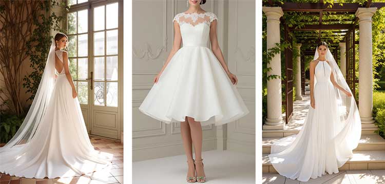 بهترین مدل و رنگ لباس عروس برای افراد لاغر و قد بلند