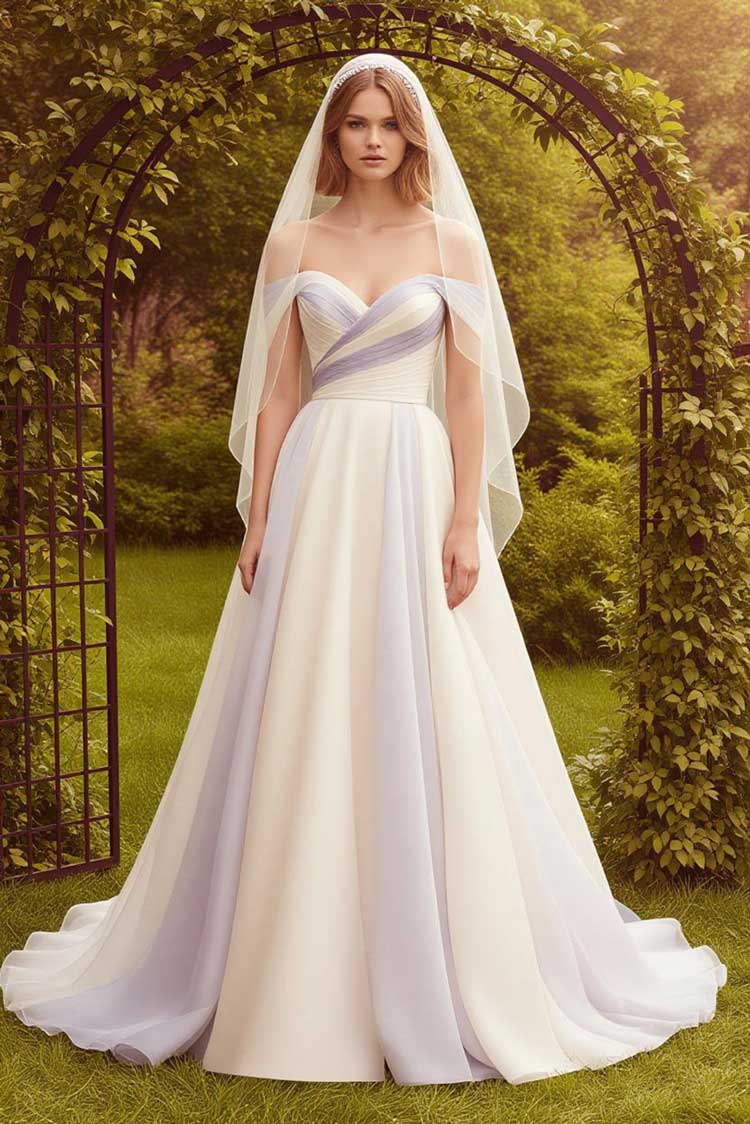 لباس عروس مدل دو رنگ