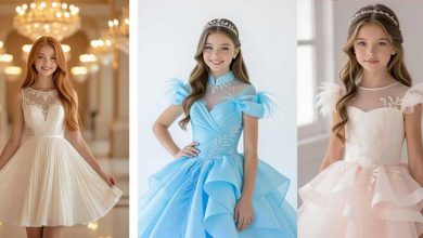 لباس مجلسی پوشیده برای عروسی دخترانه نوجوان 10 تا 15 سال