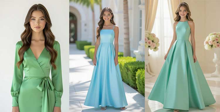 پارچه‌های ساتن صاف و بلند